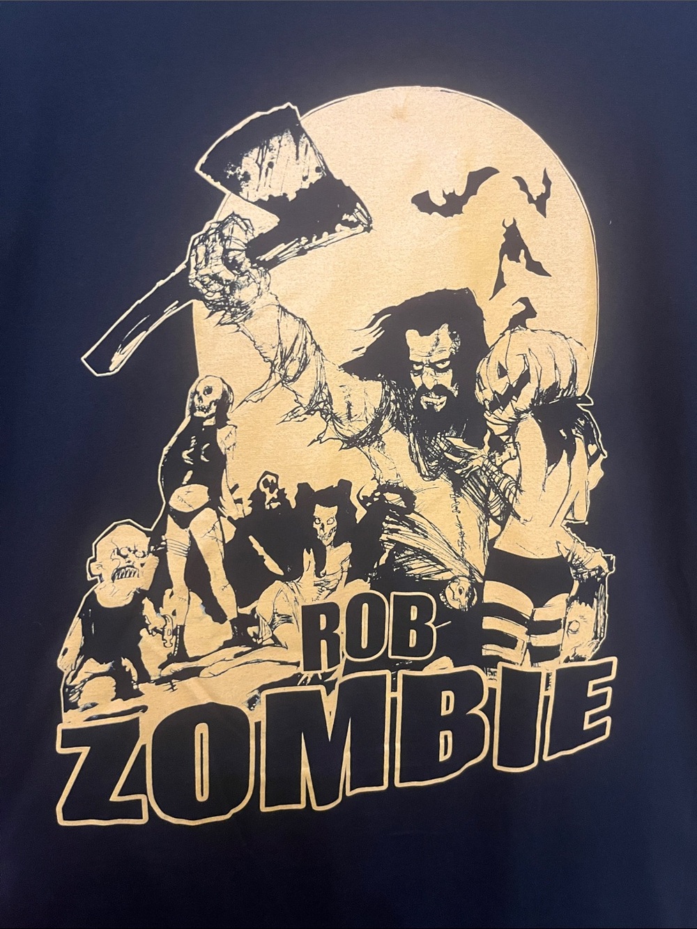 Rob Zombie Graphic Short Sleeve Tee - Black with Gold Print